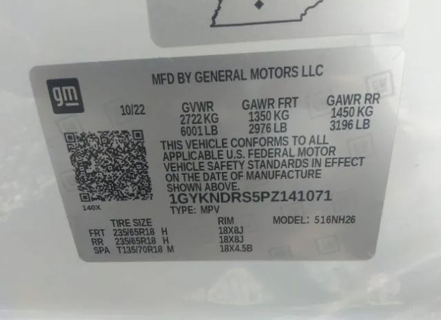 Photo 8 VIN: 1GYKNDRS5PZ141071 - CADILLAC XT5 