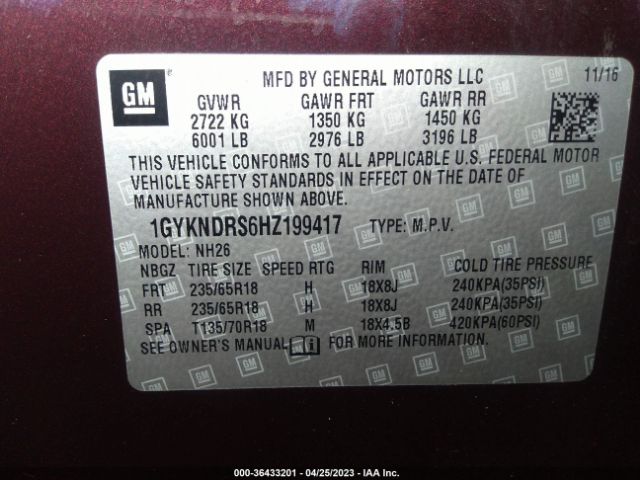 Photo 8 VIN: 1GYKNDRS6HZ199417 - CADILLAC XT5 