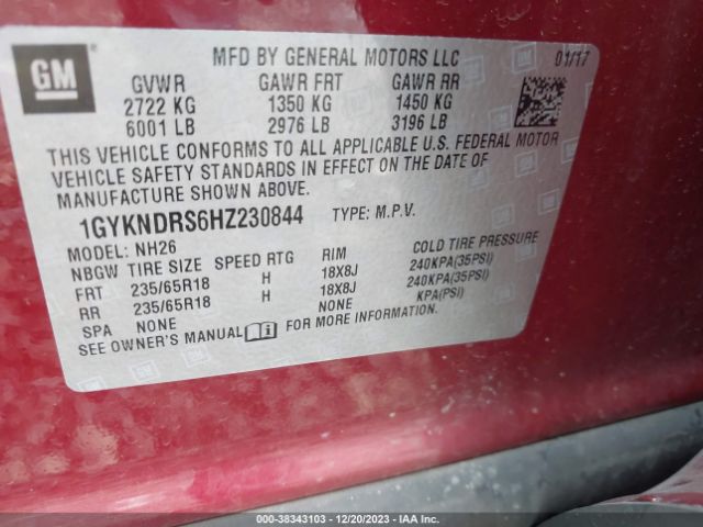 Photo 8 VIN: 1GYKNDRS6HZ230844 - CADILLAC XT5 