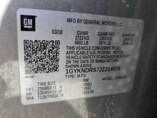 Photo 9 VIN: 1GYKNDRS7JZ214979 - CADILLAC XT5 LUXURY 