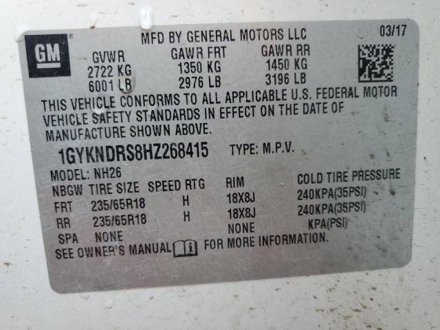 Photo 12 VIN: 1GYKNDRS8HZ268415 - CADILLAC XT5 LUXURY 