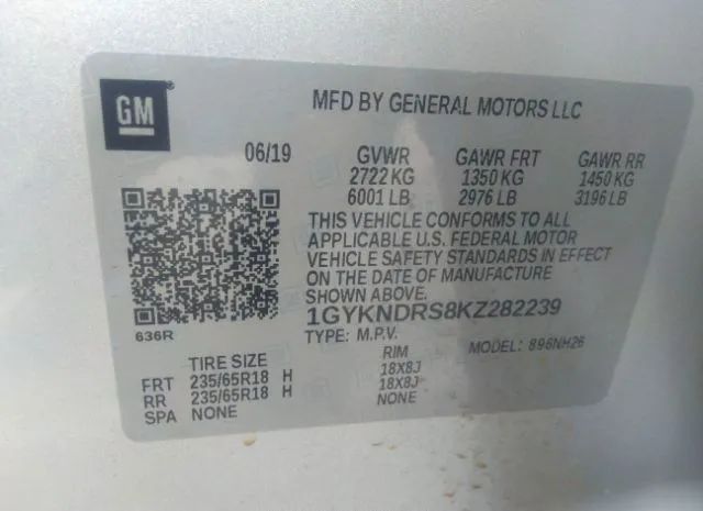 Photo 8 VIN: 1GYKNDRS8KZ282239 - CADILLAC XT5 