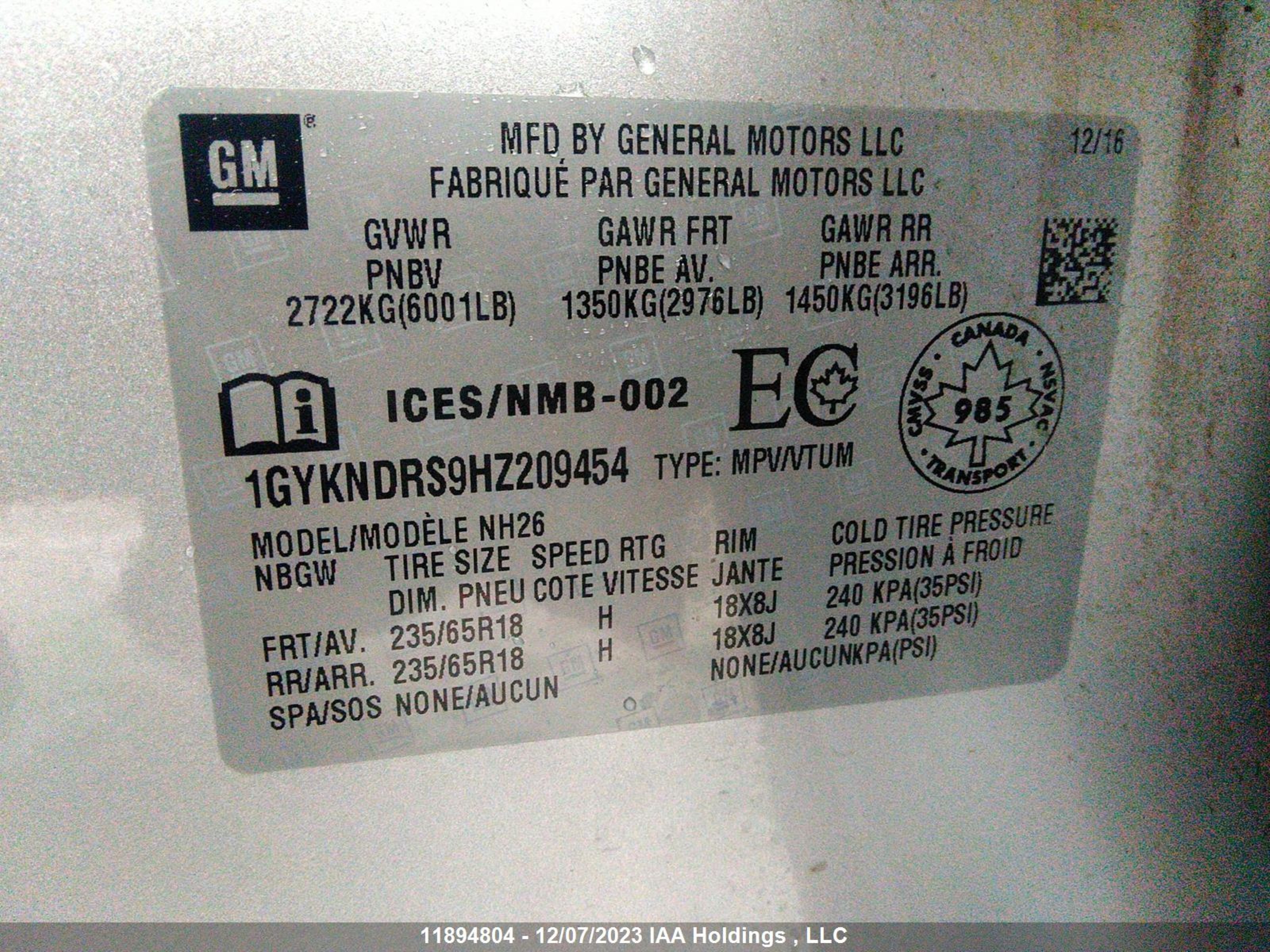 Photo 8 VIN: 1GYKNDRS9HZ209454 - CADILLAC XT5 