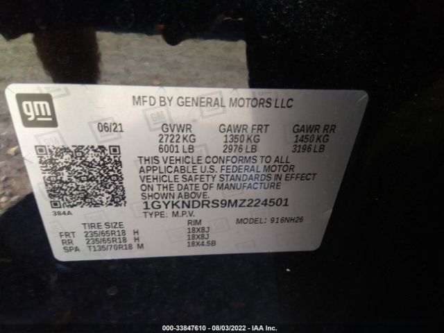 Photo 8 VIN: 1GYKNDRS9MZ224501 - CADILLAC XT5 