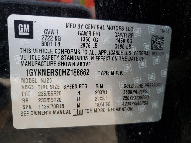 Photo 12 VIN: 1GYKNERS0HZ188662 - CADILLAC XT5 PREMIU 