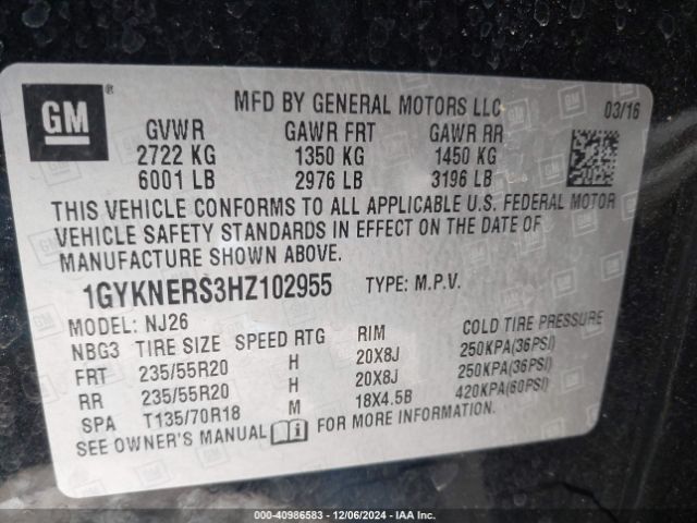 Photo 8 VIN: 1GYKNERS3HZ102955 - CADILLAC XT5 