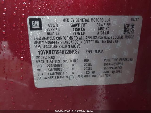 Photo 8 VIN: 1GYKNERS4HZ284987 - CADILLAC XT5 