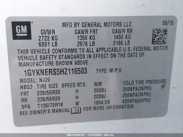 Photo 8 VIN: 1GYKNERS5HZ116503 - CADILLAC XT5 