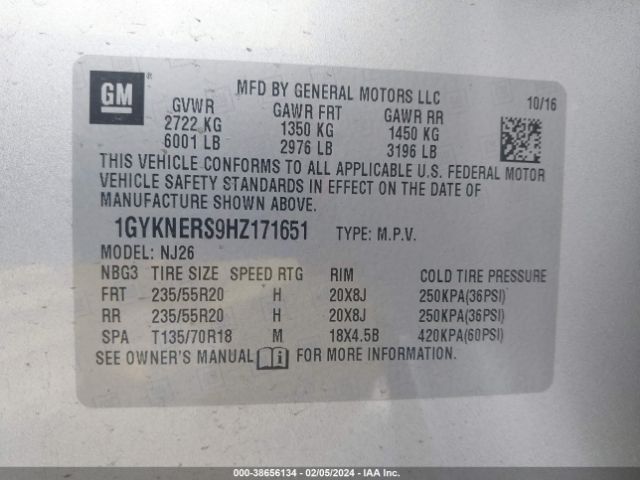 Photo 8 VIN: 1GYKNERS9HZ171651 - CADILLAC XT5 