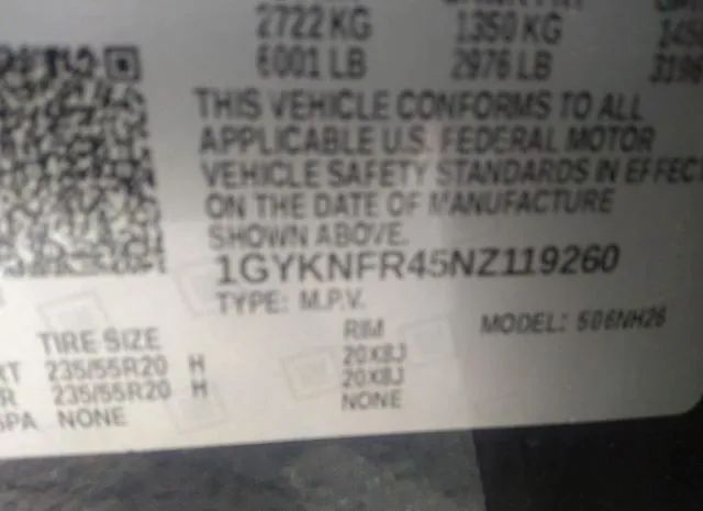 Photo 8 VIN: 1GYKNFR45NZ119260 - CADILLAC XT5 