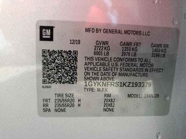 Photo 12 VIN: 1GYKNFRS1KZ193379 - CADILLAC XT5 PREMIU 