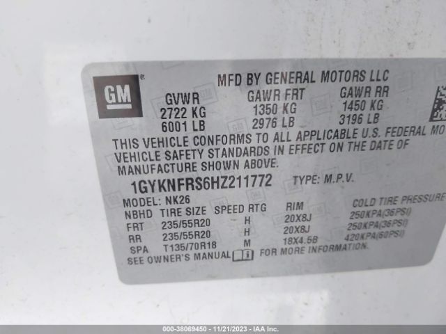 Photo 8 VIN: 1GYKNFRS6HZ211772 - CADILLAC XT5 