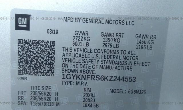 Photo 8 VIN: 1GYKNFRS6KZ244553 - CADILLAC XT5 