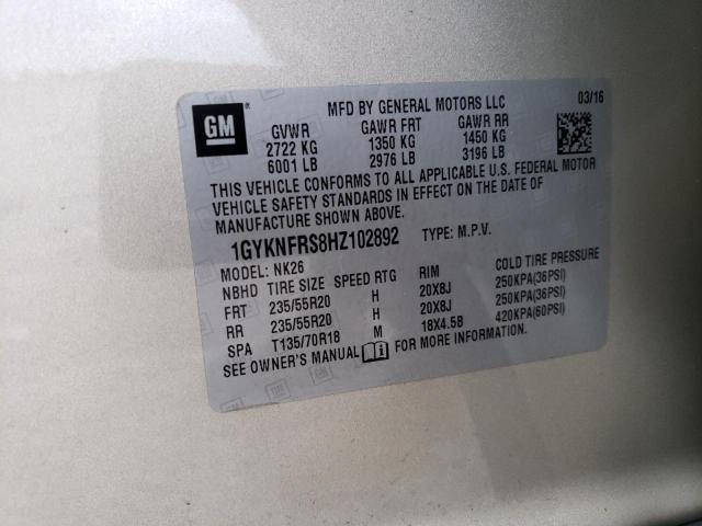 Photo 12 VIN: 1GYKNFRS8HZ102892 - CADILLAC XT5 PLATIN 