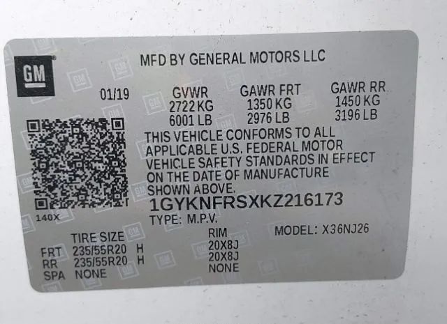 Photo 8 VIN: 1GYKNFRSXKZ216173 - CADILLAC XT5 