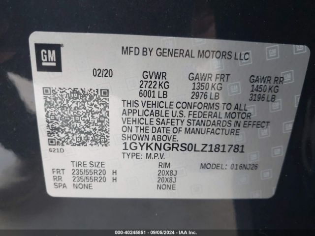 Photo 8 VIN: 1GYKNGRS0LZ181781 - CADILLAC XT5 