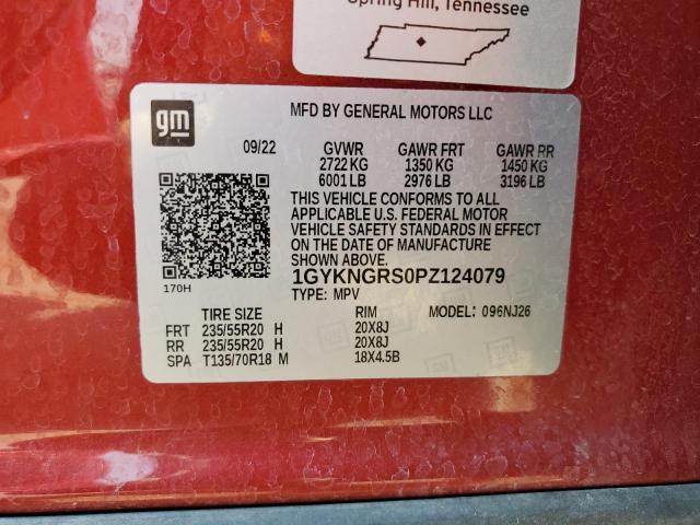 Photo 12 VIN: 1GYKNGRS0PZ124079 - CADILLAC XT5 SPORT 