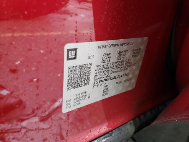 Photo 9 VIN: 1GYKNGRS8LZ147345 - CADILLAC XT5 SPORT 