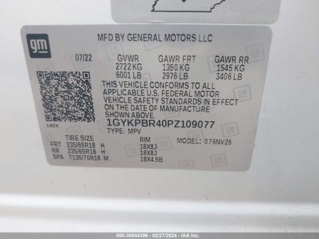 Photo 8 VIN: 1GYKPBR40PZ109077 - CADILLAC XT6 