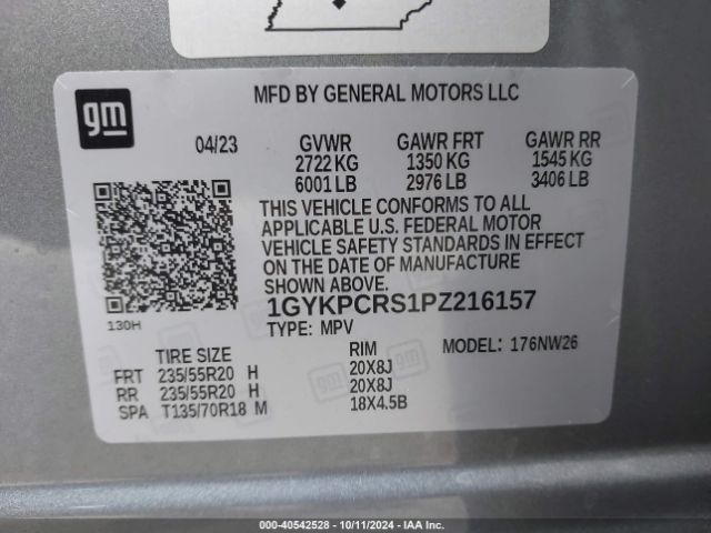 Photo 8 VIN: 1GYKPCRS1PZ216157 - CADILLAC XT6 