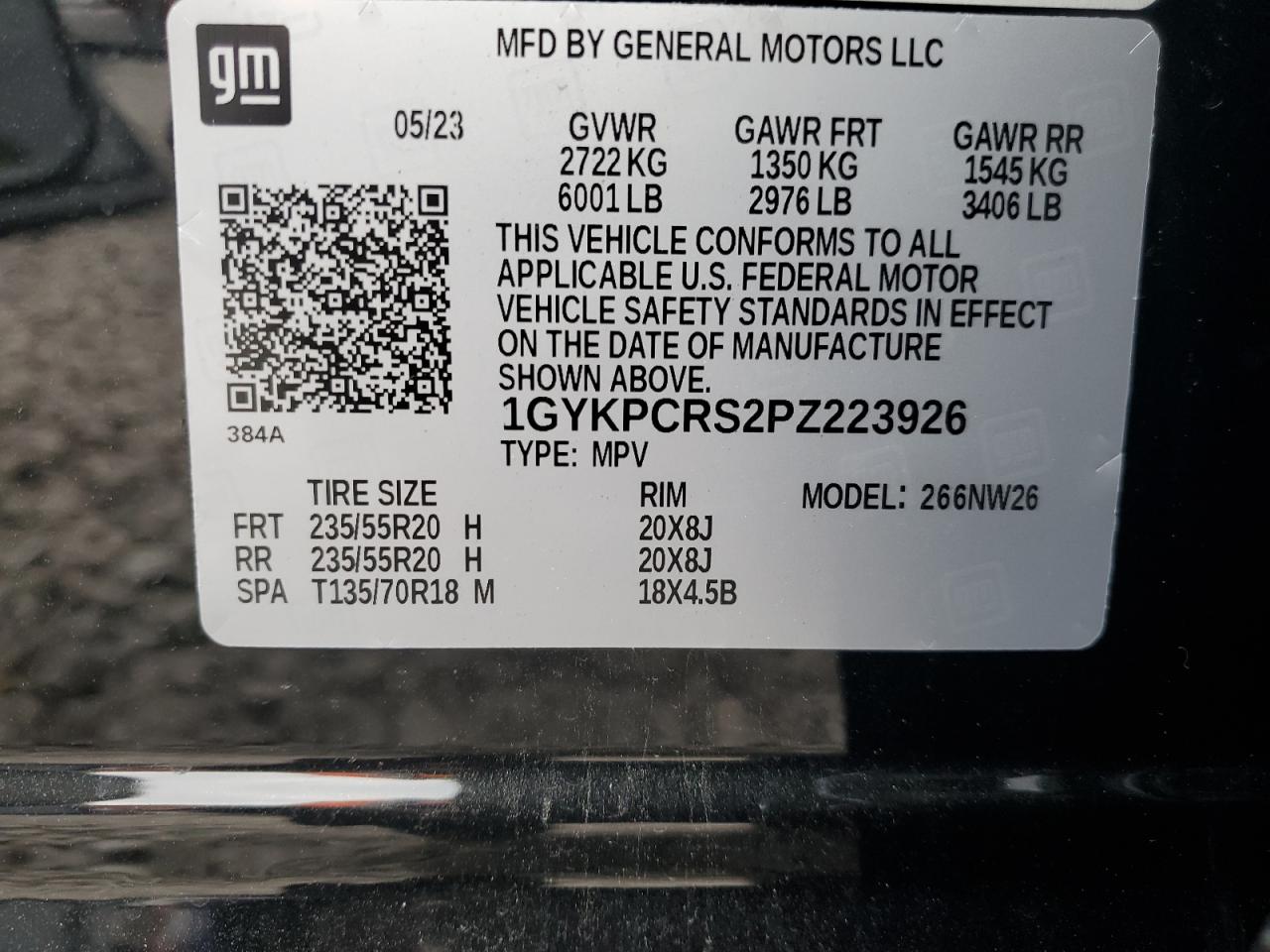 Photo 12 VIN: 1GYKPCRS2PZ223926 - CADILLAC XT6 