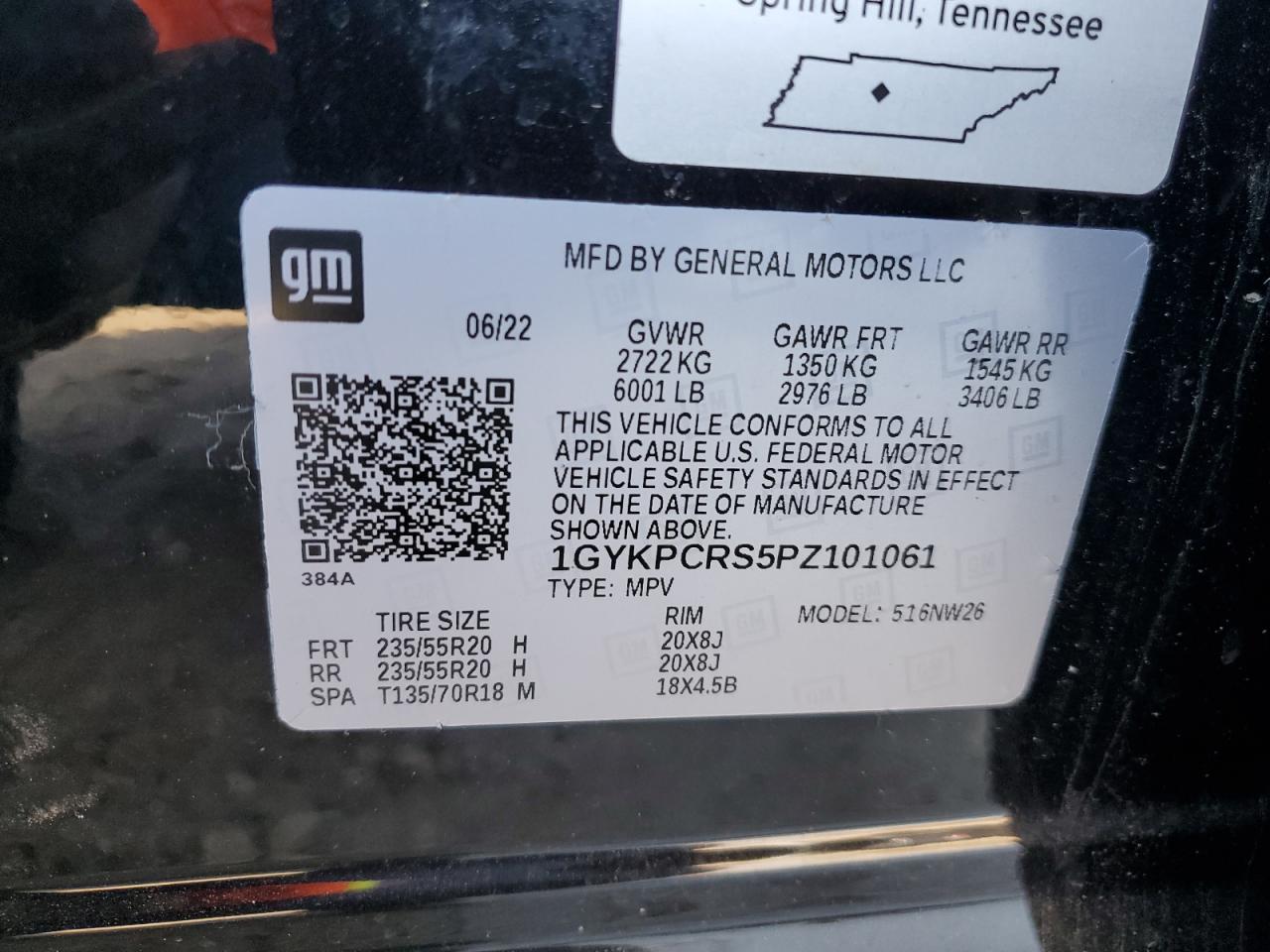 Photo 12 VIN: 1GYKPCRS5PZ101061 - CADILLAC XT6 PREMIU 