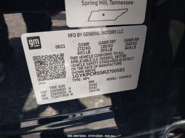 Photo 8 VIN: 1GYKPCRS5RZ700593 - CADILLAC XT6 