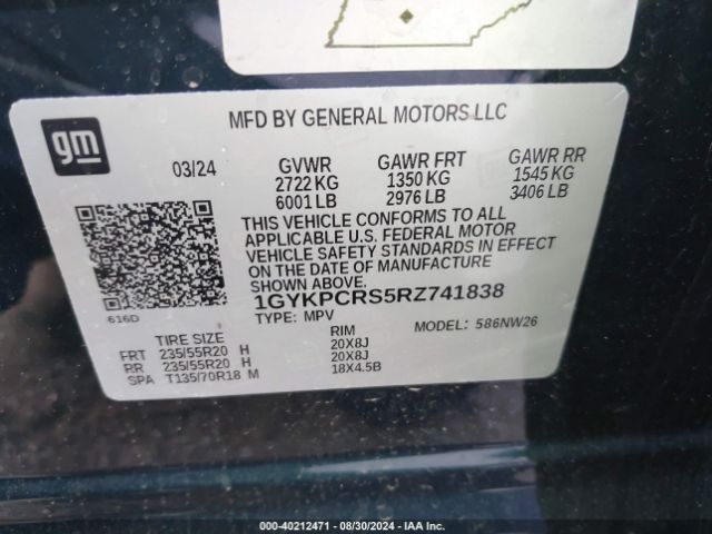 Photo 8 VIN: 1GYKPCRS5RZ741838 - CADILLAC XT6 