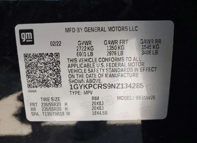 Photo 8 VIN: 1GYKPCRS9NZ134285 - CADILLAC XT6 