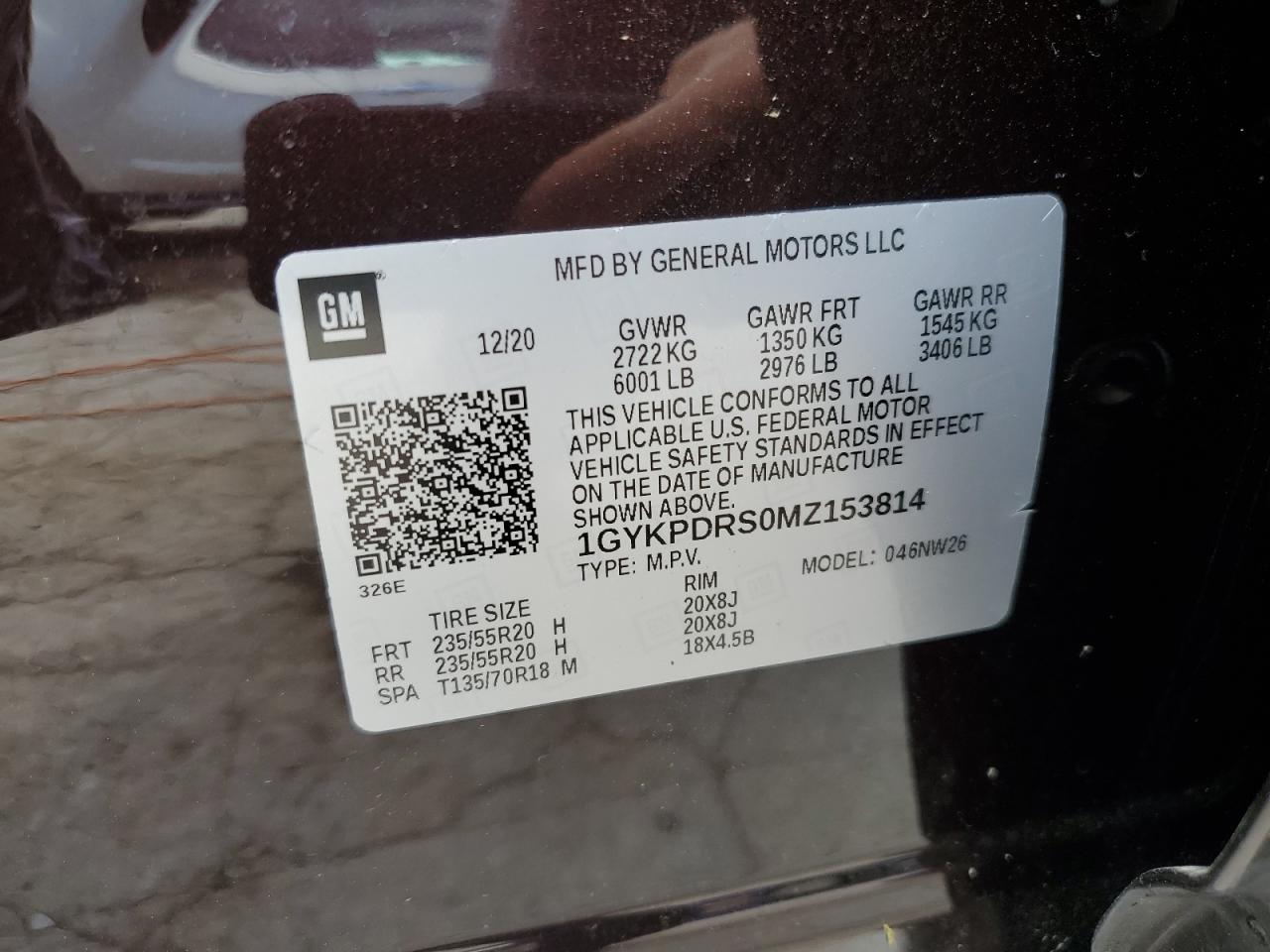 Photo 12 VIN: 1GYKPDRS0MZ153814 - CADILLAC XT6 