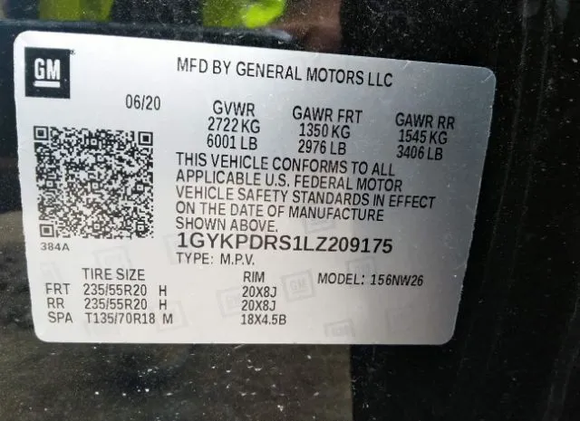 Photo 8 VIN: 1GYKPDRS1LZ209175 - CADILLAC XT6 