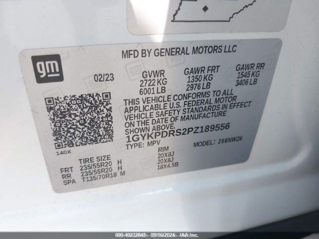 Photo 8 VIN: 1GYKPDRS2PZ189556 - CADILLAC XT6 