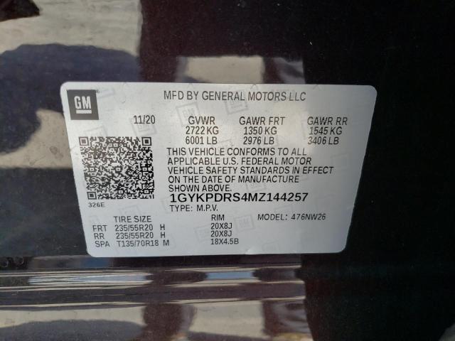 Photo 9 VIN: 1GYKPDRS4MZ144257 - CADILLAC XT6 PREMIU 