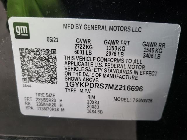 Photo 9 VIN: 1GYKPDRS7MZ216696 - CADILLAC XT6 PREMIU 