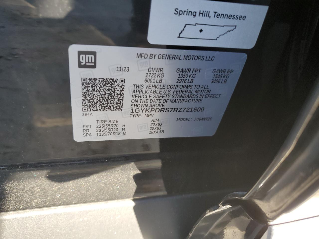 Photo 13 VIN: 1GYKPDRS7RZ721600 - CADILLAC XT6 