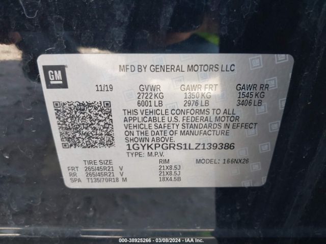 Photo 8 VIN: 1GYKPGRS1LZ139386 - CADILLAC XT6 