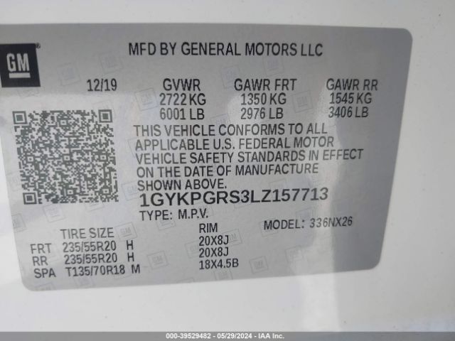 Photo 8 VIN: 1GYKPGRS3LZ157713 - CADILLAC XT6 