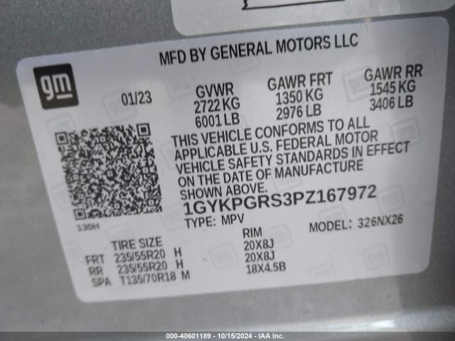 Photo 8 VIN: 1GYKPGRS3PZ167972 - CADILLAC XT6 