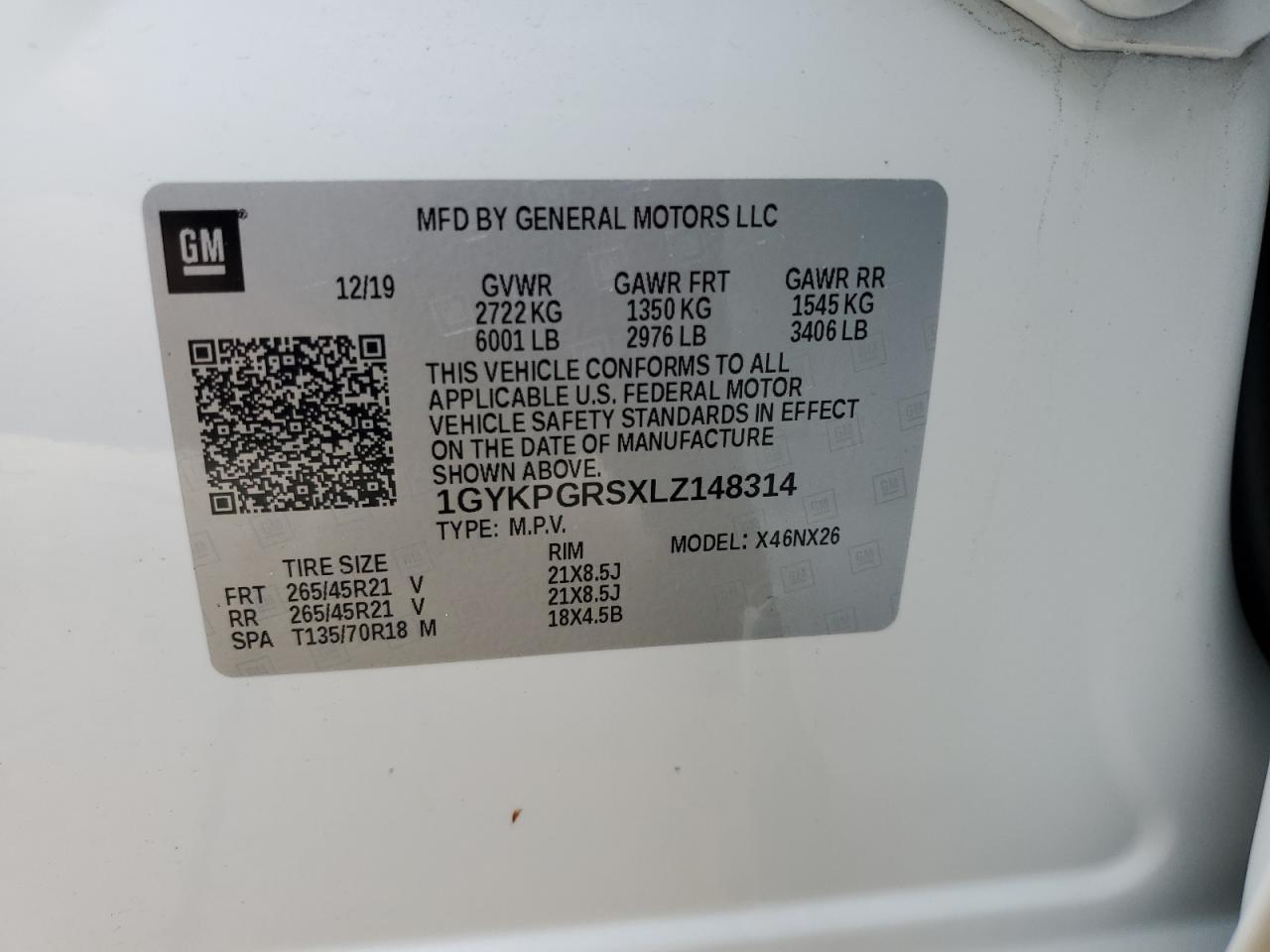 Photo 11 VIN: 1GYKPGRSXLZ148314 - CADILLAC XT6 