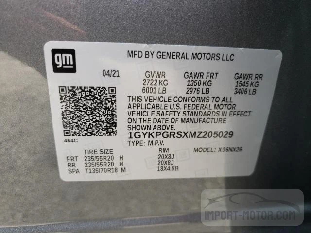 Photo 12 VIN: 1GYKPGRSXMZ205029 - CADILLAC XT6 