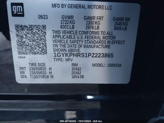 Photo 8 VIN: 1GYKPHRS1PZ223865 - CADILLAC XT6 