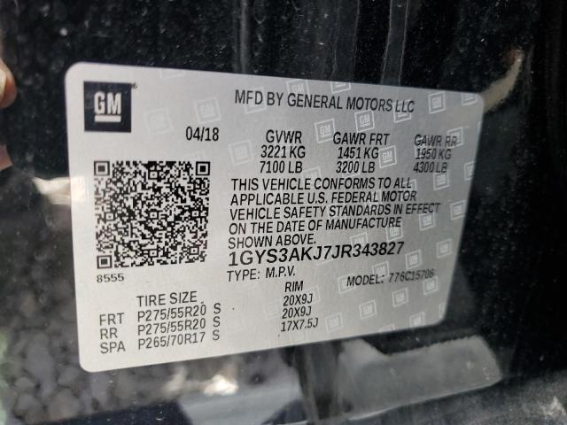 Photo 12 VIN: 1GYS3AKJ7JR343827 - CADILLAC ESCALADE 