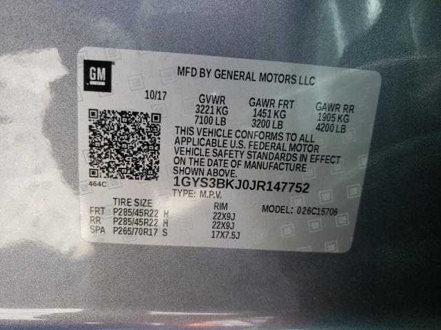 Photo 9 VIN: 1GYS3BKJ0JR147752 - CADILLAC ESCALADE L 