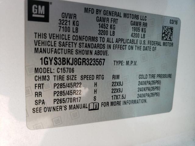 Photo 12 VIN: 1GYS3BKJ8GR323567 - CADILLAC ESCALADE L 