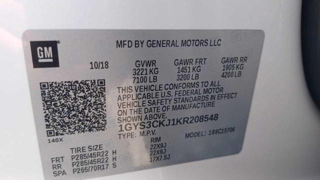 Photo 9 VIN: 1GYS3CKJ1KR208548 - CADILLAC ESCALADE 