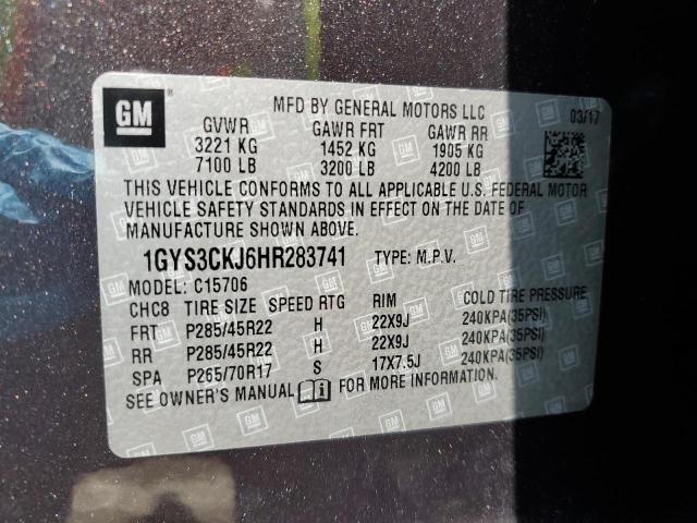 Photo 11 VIN: 1GYS3CKJ6HR283741 - CADILLAC ESCALADE 