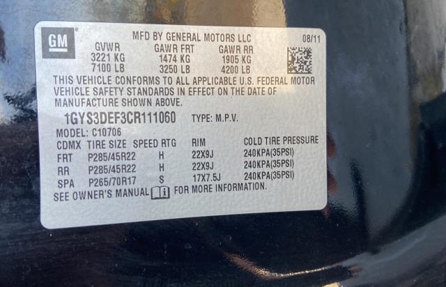 Photo 9 VIN: 1GYS3DEF3CR111060 - CADILLAC ESCALADE P 