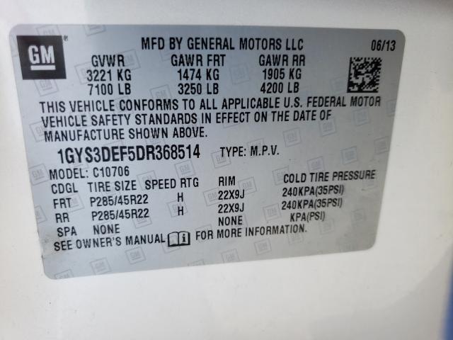 Photo 9 VIN: 1GYS3DEF5DR368514 - CADILLAC ESCALADE P 