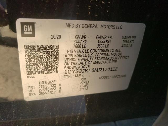 Photo 9 VIN: 1GYS3JKL0MR174112 - CADILLAC ESCALADE E 