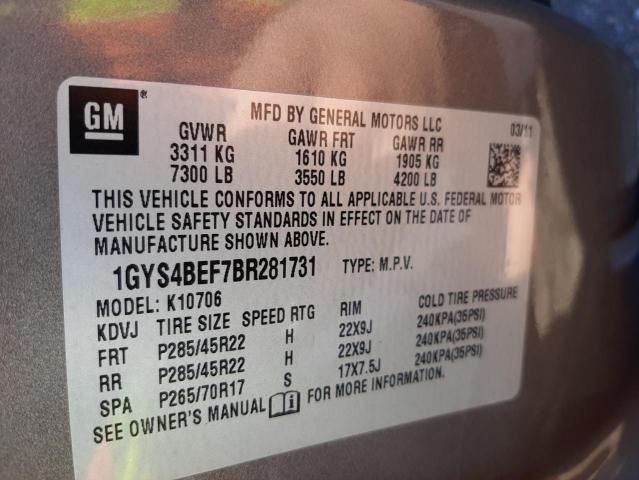 Photo 12 VIN: 1GYS4BEF7BR281731 - CADILLAC ESCALADE L 